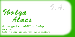 ibolya alacs business card